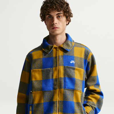 NIKE SB 青黒チェックウェア　NIKE　BOARDING U+NK+SB+ESSNTL+STRTDYMRN+SHCKT.png